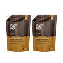 Bolsa inicial de recarga para lavagem corporal Every Man Jack Amber + Sandalwood