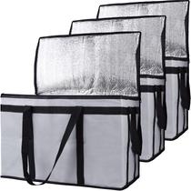 Bolsa isolada para entrega de alimentos Bodaon XXX-Large Grey, pacote com 3 unidades