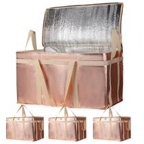 Bolsa isolada para entrega de alimentos Bodaon XXX-Large, pacote com 4 unidades, roxa