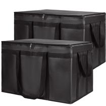 Bolsa isolada para entrega de alimentos CIVJET XXX-Large 2PK preta