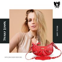 Bolsa Jade feito com Couro Croco Red (B0281)