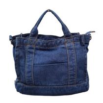 Bolsa Jeans Feminina Saco Sacola Reforçada Moda Praia Urbano Style