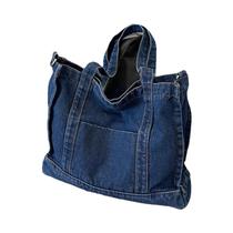 Bolsa Jeans Multifuncional de Grande Capacidade - Para Todas as Estações