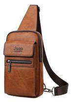 Bolsa Jeep Buluo Couro Sling Casual Uniessex Crossbody Chest