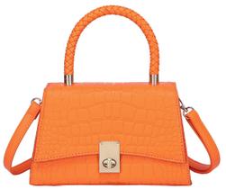 Bolsa JHVYF Mini Trendy Top Handle Crossbody Laranja para mulheres