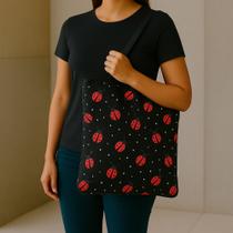 Bolsa Joaninhas Tecido Ecobag Sacola Ecológica Multiuso Feminina