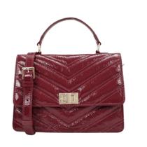 Bolsa Jorge Bischoff Feminina De Ombro Vinho Couro Verniz Bolsa Jorge Bischoff Feminina De Ombro Vinho Couro Verniz