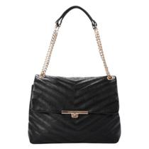 Bolsa Jorge Bischoff Feminina Grande Metalassê Preta Couro