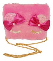 Bolsa Kids Fantasy De Pelúcia Rosa Pink Infantil Menina - Dilja