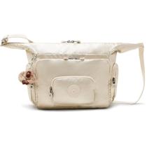 Bolsa Kipling Transversal Erica Dourada Grande