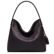 Bolsa Kiss Sea Woven Leather Retro Coffee para mulheres Bolsa Kiss Sea Woven Leather Retro Coffee para mulheres