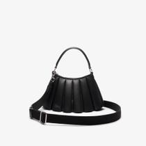Bolsa Lacoste Hobo Pequena em Couro Lenglen