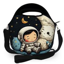 Bolsa Lancheira Escolar Infantil Térmica - Astronauta Lua - Criarte Presentes