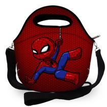 Bolsa Lancheira Térmica Lancheira Escolar Infantil - Heroi Aranha Teia - Super Oferta