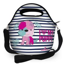 Bolsa Lancheira Térmica Lancheira Escolar Infantil - I Love My Pupy - Super Oferta - Criarte