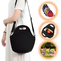 Bolsa Lancheira Térmica Neoprene Adulto Infantil Cor Preto Bolsa Lancheira Térmica Neoprene Adulto Infantil Cor Preto