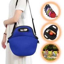 Bolsa Lancheira Térmica Neoprene Adulto Infantil Cor ul Bolsa Lancheira Térmica Neoprene Adulto Infantil Cor ul