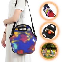 Bolsa Lancheira Térmica Neoprene Adulto Infantil Tie Dye Bolsa Lancheira Térmica Neoprene Adulto Infantil Tie Dye