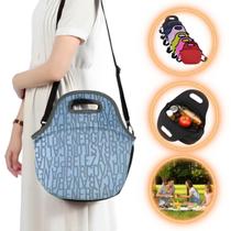 Bolsa Lancheira Térmica Neoprene Adulto Infantil Urban Cinza Bolsa Lancheira Térmica Neoprene Adulto Infantil Urban Cinza