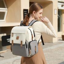 Bolsa land luxury cor bege com cinza com trocador Bolsa land luxury cor bege com cinza com trocador