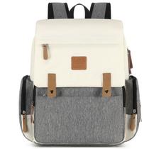 Bolsa land luxury cor bege com cinza com trocador Bolsa land luxury cor bege com cinza com trocador