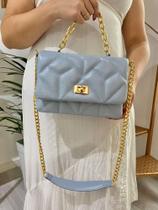 Bolsa lara/ couro / azul