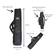 Bolsa Lateral Capa Porta Vara De Pesca Top Fish Cor Preta 120 Cm