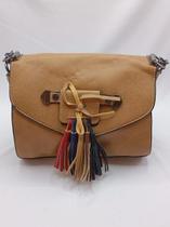 Bolsa Lateral Com Alça E Detalhe Em Corrente(Creme,Lisa) Bolsa Lateral Com Alça E Detalhe Em Corrente(Creme,Lisa)