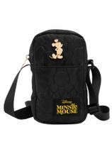 Bolsa Lateral Mickey Mouse Teen New Quilting Preto 15129