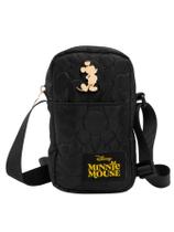 Bolsa Lateral Mickey Mouse Teen New Quilting Preto 15129