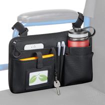Bolsa lateral para cadeira de rodas JOYTUTUS atualizada com porta-copos preta