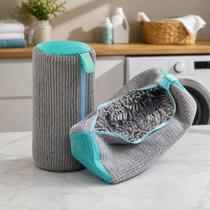 Bolsa Lava Tênis para Máquina Saco Protetor Lavagem Calçados com Zíper Sortida