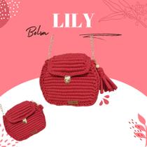 Bolsa Lily - Bolsa feita com fio de malha em crochê.