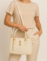 Bolsa Lorena Bordada material ecológico Feminina Forrada Média