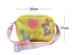 Bolsa Love Alça Transversal Bag Life Stile Infantil Unissex