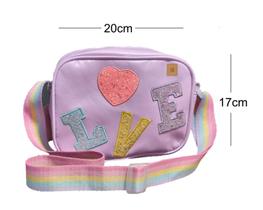 Bolsa Love Alça Transversal Bag Life Stile Infantil Unissex