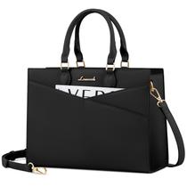 Bolsa LOVEVOOK Satchel Sacola de couro preto Bolsa LOVEVOOK Satchel Sacola de couro preto