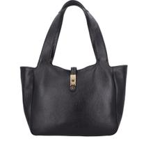 Bolsa Luiza Barcelos Feminina Preta Couro - Média