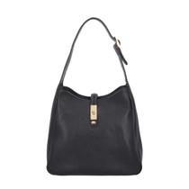 Bolsa Luiza Barcelos Feminina Preta Couro - Média Bolsa Luiza Barcelos Feminina Preta Couro - Média
