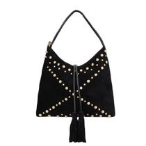 Bolsa Luiza Barcelos Preto Camurça - Média