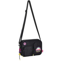 Bolsa luluca transversal love yourself preto p ref. lu3173pt