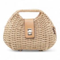 Bolsa Madame Marie Palha Com Fecho Bolsa Madame Marie Palha Com Fecho