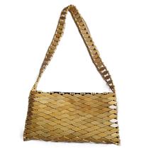 Bolsa Madeira Marfim Alça de Ombro Retangular 28cm