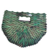 Bolsa Madeira Meia Lua Alça Embutida Verde 30cm Bolsa Madeira Meia Lua Alça Embutida Verde 30cm
