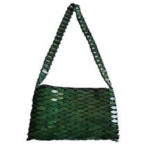 Bolsa Madeira Verde Alça de Ombro Retangular 28cm Bolsa Madeira Verde Alça de Ombro Retangular 28cm