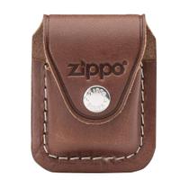 Bolsa mais leve em couro genuíno marrom Zippo com clipe Bolsa mais leve em couro genuíno marrom Zippo com clipe