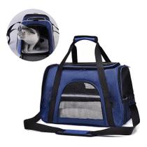 Bolsa Mala De Luxo Transporte Pet Cães E Gatos Avião Carro Passeio Até 8kg Cor:Azul Bolsa Mala De Luxo Transporte Pet Cães E Gatos Avião Carro Passeio Até 8kg Cor:Azul