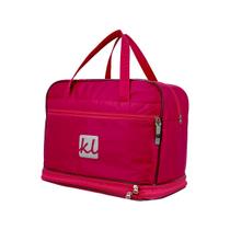 Bolsa Mala Expansível Expansiva Cor Pink