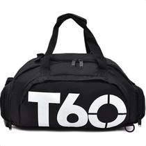 Bolsa Mala Mochila T60 Academia Bagagem Viagem Preto Liso