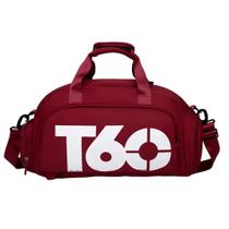 Bolsa Mala Mochila T60 Academia Passeio Viagem Cor Vinho